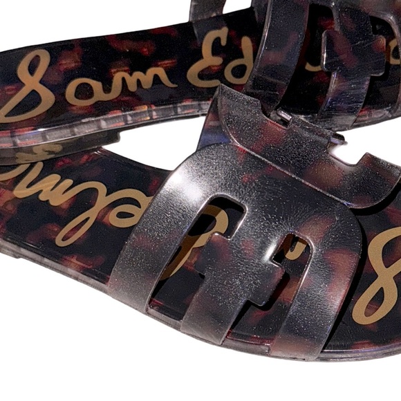 Sam Edelman Bay Jelly Slide Sandals Tortoise Black Brown Women’s Size 9 - Picture 2 of 13